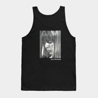 Joni Mitchell - Retro 1980s Style Fan Art Design Tank Top